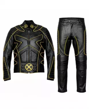 Wolverine Black Leather Costume Suit