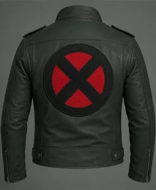 Professor X Black Leather Jacket
