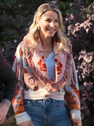 Stacey Solomons Renovation Rescue S2 Vogue Williams Tiger Print Cardigan