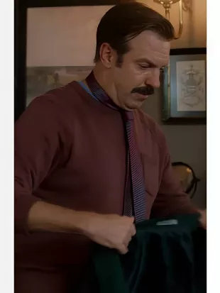 Ted Lasso S04 Jason Sudeikis Classic Pocket Maroon Sweatshirt