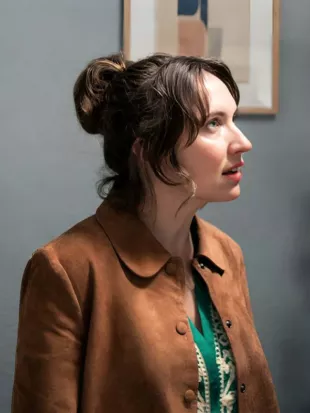Trying S05 Esther Smith Brown Suede Jacket