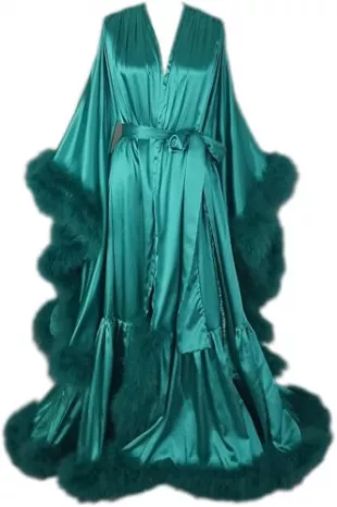 Old Hollywood Feather Robe