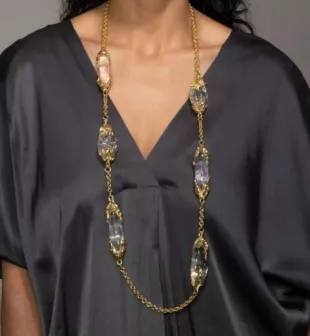 Alexis Bittar Liquid Vine Lucite Long Station Necklace