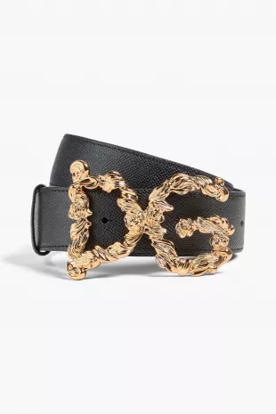Textured-Leather Belt
