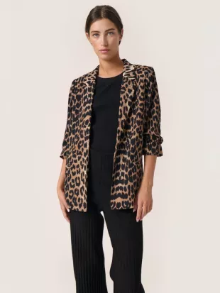 Shirley Leopard Print Blazer