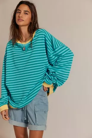 Striped Oversized Crewneck Shop