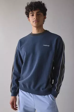 Paneled Crew Neck Sweatshirt