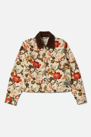 Mechanic Garage Botanical Floral Zip Jacket