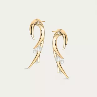 Hook Pearl Earrings, Large