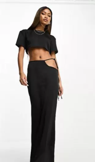 Satin Crop Top Co-ord