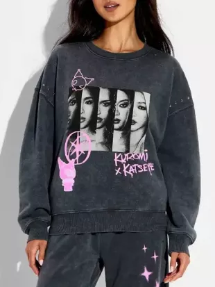 Kuromi x Katseye Crew Sweatshirt