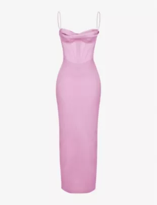 Charmaine Corset satin Maxi Dress