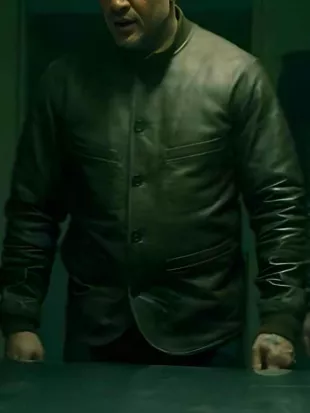 MobLand Tom Hardy Black Leather Jacket