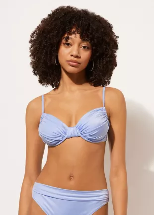 Balconette Bikini Top Shiny Satin