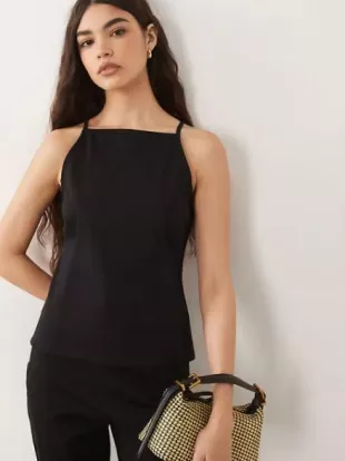 Slash Neck Halter Top