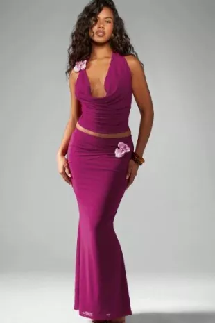 Festive Holiday Party Halter Crop Top
