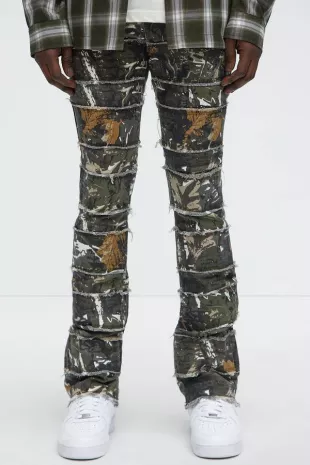 All Around Fray Stacked Skinny Flare Pants