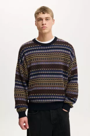 Garage Knit in Navy Patern