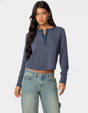 Ruth Waffle Knit Henley