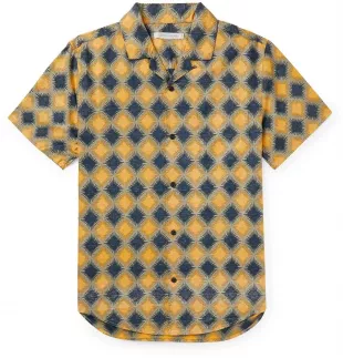 Printed Organic Cotton and Hemp-Blend Shirt