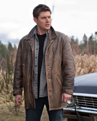 Dean Winchester Supernatural Distressed Brown Leather Jacket