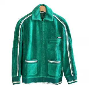 Green Contrast Trim Jacket