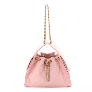 Caviar Quilted Small Chanel 25 Handbag Light Pink