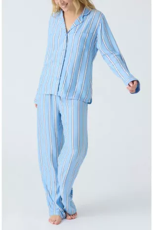 Stripe Hype Pajamas & Head Wrap Set