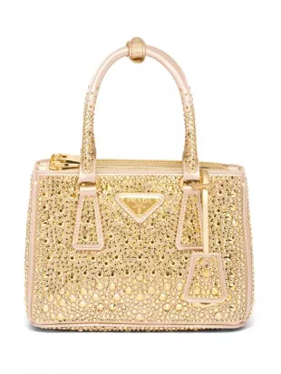 Galleria Crystal-embellished Satin Mini Bag