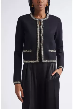 Helen Braided Trim Knit Jacket