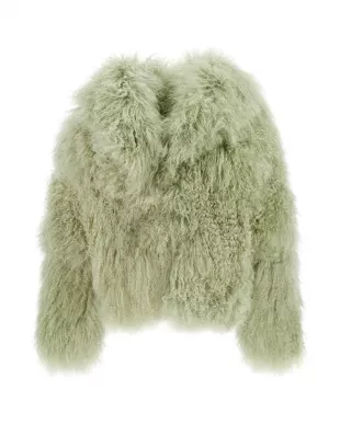Short Oversized Mongolian Fur Coat