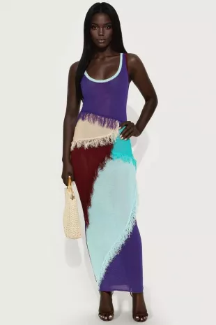 Vanya Colorblock Sweater Maxi Dress