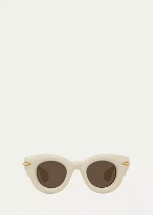 Inflated Pantos Acetate Round Sunglasses