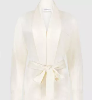 Alba Belted Satin Blouse