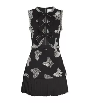 Valor Bow Pleated Mini Dress