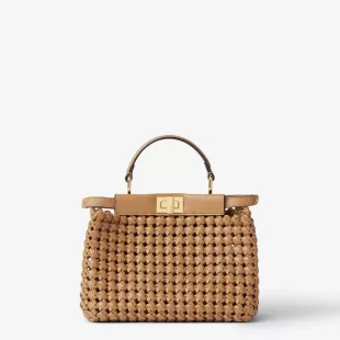 Peekaboo Mini Leather Beige