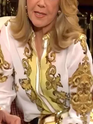 The Young And The Restless Nikki Newman Yellow Printed Blouse