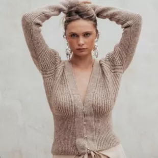 Freida Ribbed-knit Cardigan