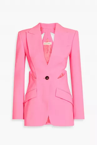 Cutout Wool Blazer