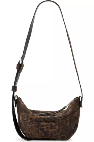 Madea Leopard Suede Shoulder Bag