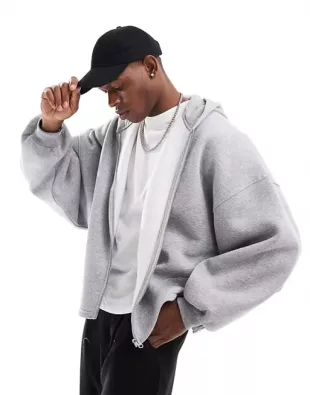 Extreme Oversized Zip Up Hoodie