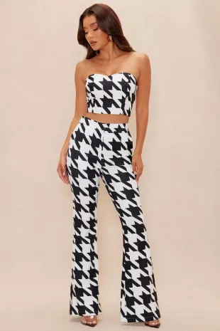 Heather Houndstooth Pant Set