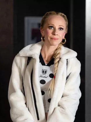 Ted Lasso S04 Juno Temple White Shearling Long Coat