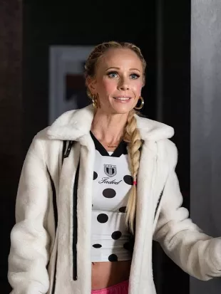 Ted Lasso S4 Juno Temple Polka Dot Top