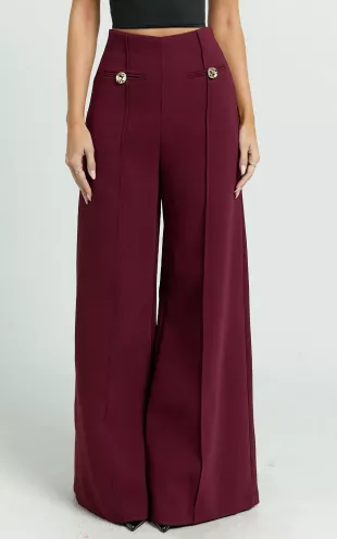 Clara Pants in Wine