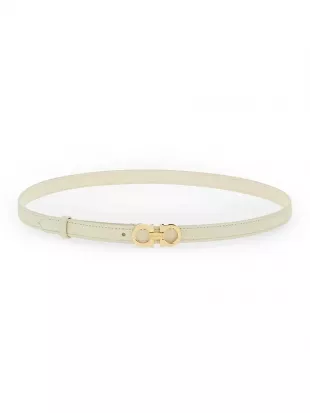 Gancini Buckle Leather Belt