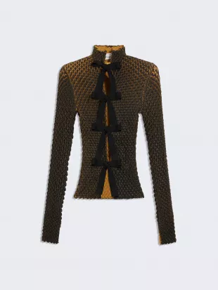 Snake Scale Trompe L'oeil Cardigan