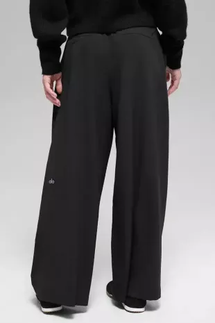 high-waisted tailored wide-leg trousers