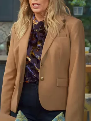 Leanne S02 Leanne Morgan Brown Single Breasted Blazer