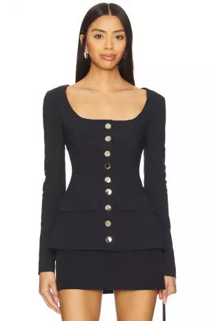 Boatneck Peplum Suit